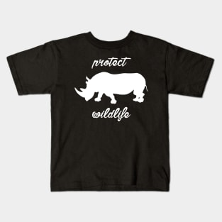 protect wildlife - rhino Kids T-Shirt